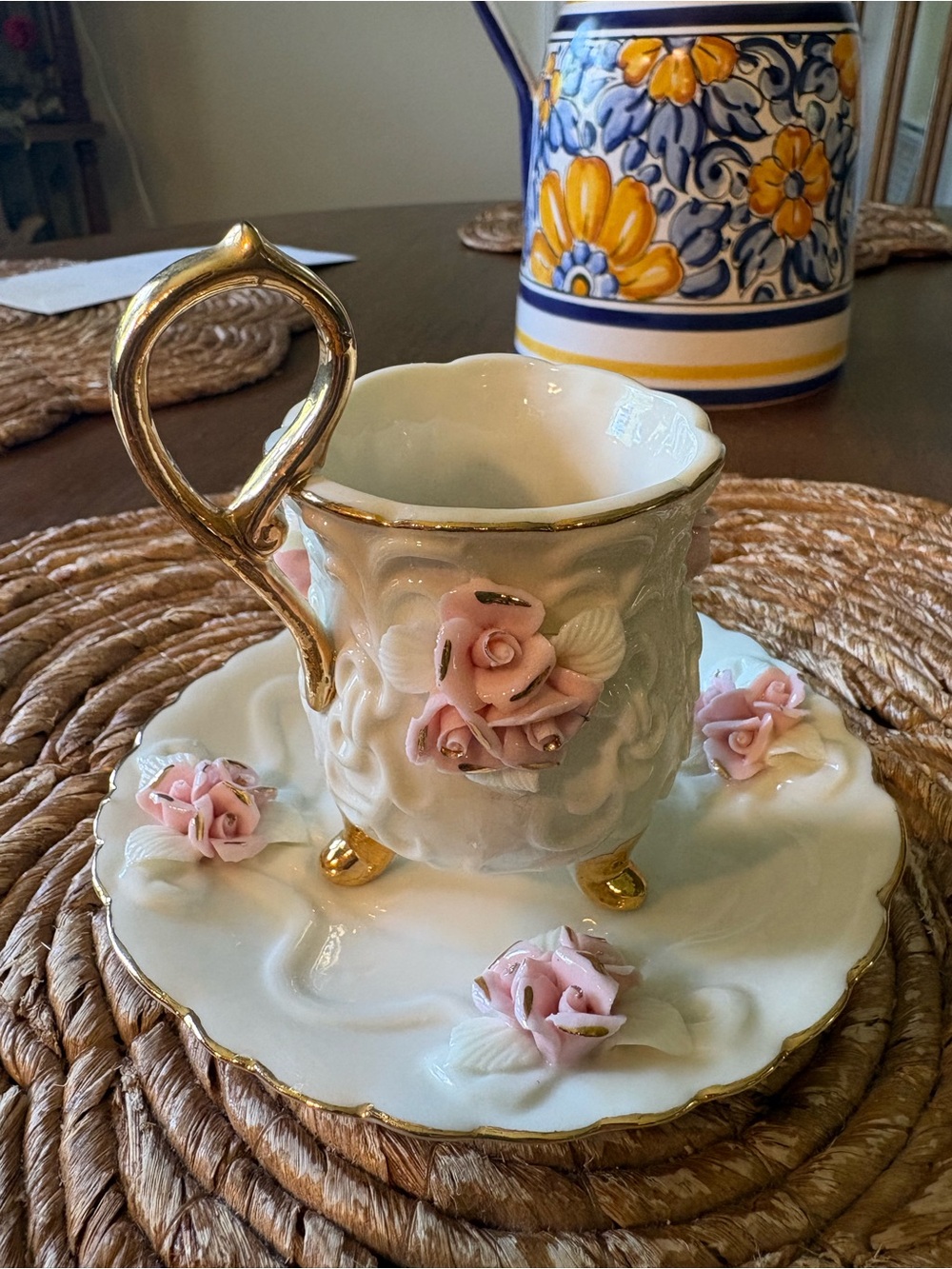 Vintage Cracker Barrel tea cup and saucer